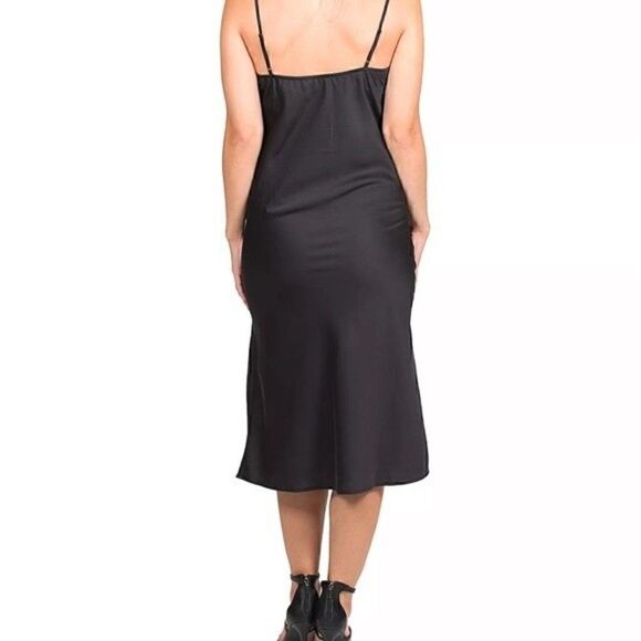 PINK ROSE Hippie Rose Juniors' Cowl-Neck Cami Dress black size small - Picture 5 of 10